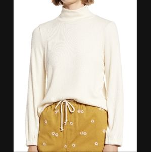 Madewell Mock Bubble-Sleeve Top